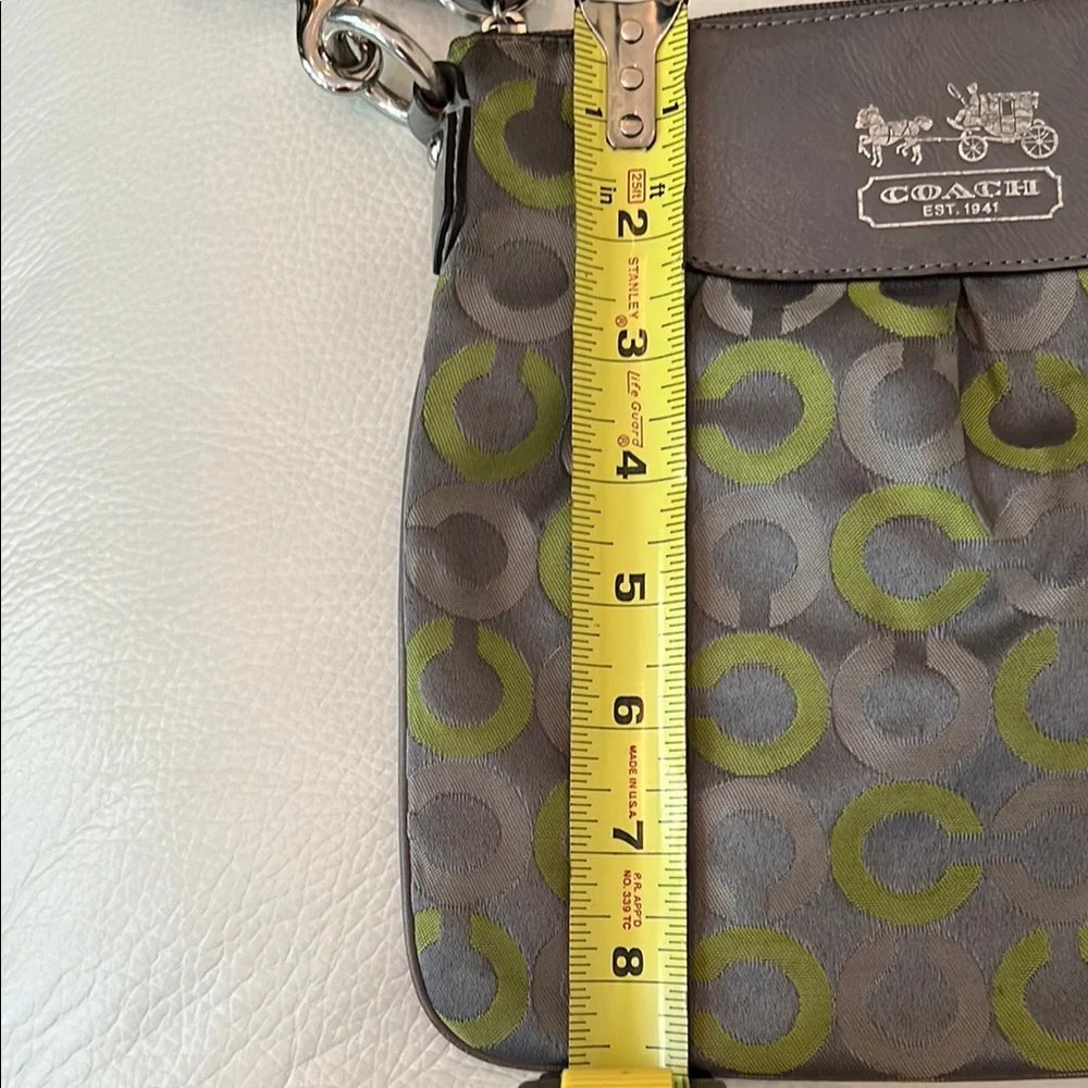Coach Gray and Green Patterned Crossbody Bag - Picture 9 of 10